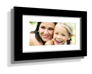 Panorama Black Frame White Border Custom Framed Print