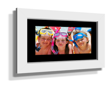 Panorama White Frame Black Border Custom Framed Print